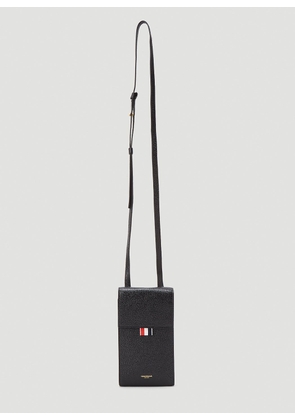 Thom Browne Three Striped Phone Pouch - Man Tech Black One Size