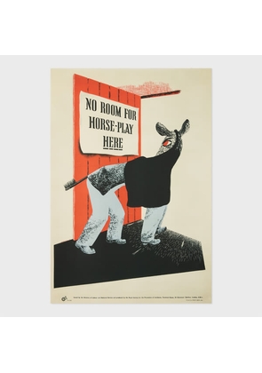 Paul Smith TBC 'No Room for Horseplay, 1944' Poster Print by H. A. Rothholz Multicolour