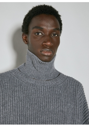 Ann Demeulemeester Geinhart High Neck Overzised Sweater - Man Knitwear Grey L