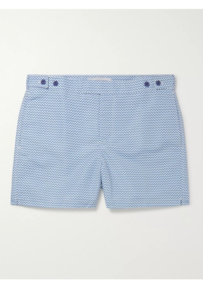 Frescobol Carioca - Copacabana Mid-Length Printed Swim Shorts - Men - Blue - UK/US 30