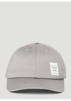 Thom Browne Logo Patch Baseball Cap - Man Hats Grey M