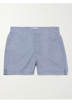 Frescobol Carioca - Mid-Length Printed Swim Shorts - Men - Blue - UK/US 30