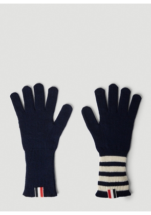 Thom Browne Four Bar Stripe Gloves - Man Gloves Navy S