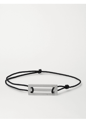Le Gramme - Le 25/10 Cord and Sterling Silver Bracelet - Men - Black