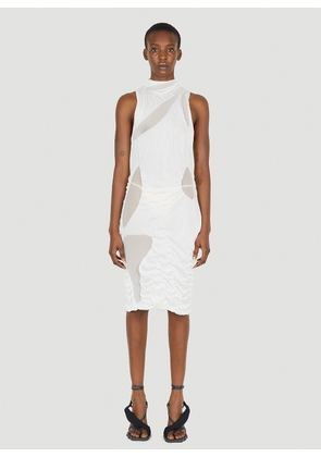DI PETSA Wet Look Mini Dress - Woman Dresses White S