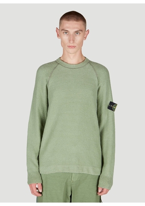 Stone Island Compass Patch Sweater - Man Knitwear Green Xxxl
