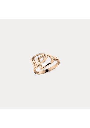 Rose Gold Double-Stirrup Ring
