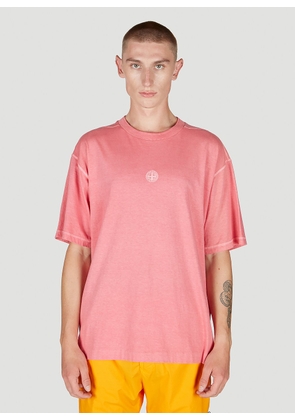Stone Island Compass Embroidery T-shirt - Man T-shirts Pink Xl