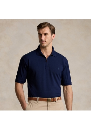 Big & Tall - Stretch Mesh Zip-Placket Polo Shirt