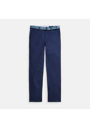 Belted Slim Fit Stretch Twill Trouser
