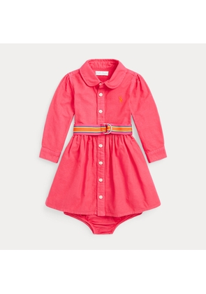 Belted Oxford Shirtdress & Bloomer