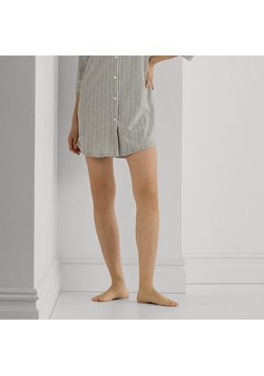 Striped Cotton Jersey Sleep Shirt