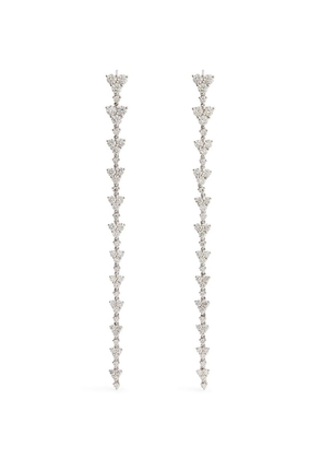 Anita Ko White Gold And Diamond Triangle Drop Earrings