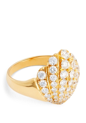 Anita Ko Yellow Gold And Diamond Aurora Shell Ring