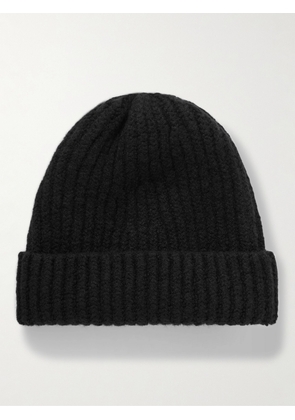 Inis Meáin - Ribbed Merino Wool and Cashmere-Blend Beanie - Men - Black