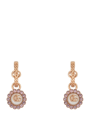 Gucci Crystal-Embellished Gg Hoop Earrings