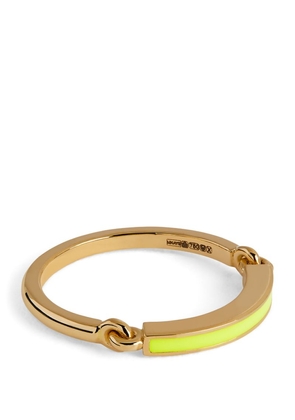 Melissa Kaye Yellow Gold And Enamel Lenox Ring