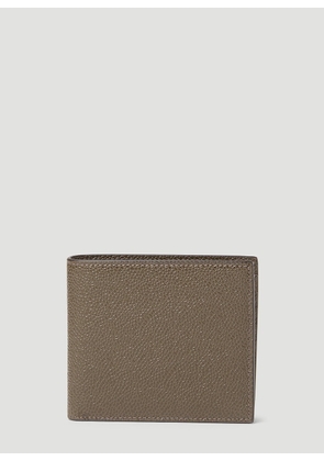 Thom Browne Bi-fold Pebble Leather Wallet - Man Wallets & Cardholders Brown One Size