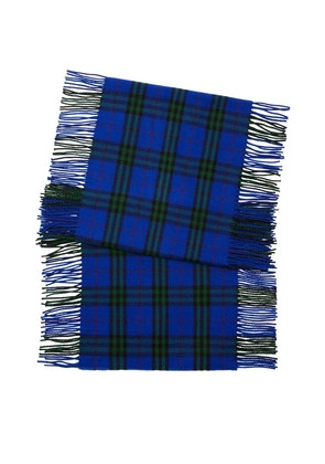 Burberry Cashmere Fringed Check Scarf