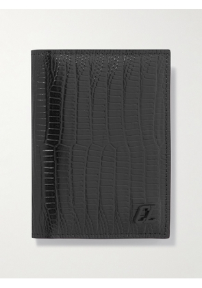 Christian Louboutin - Croc-Effect Leather Cardholder - Men - Black