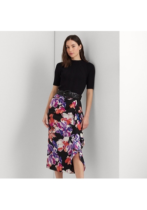 Floral Georgette Midi Skirt