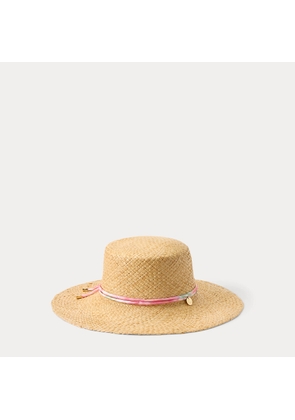 Logo-Charm Straw Sun Hat