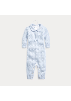 Cashmere Knit-Collar Coverall