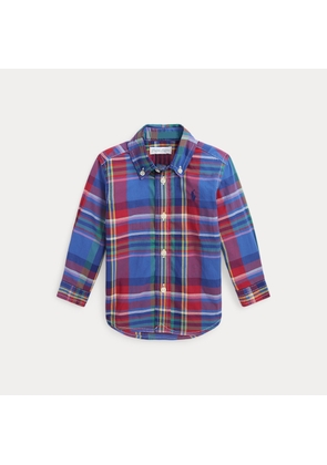 Plaid Cotton Poplin Shirt