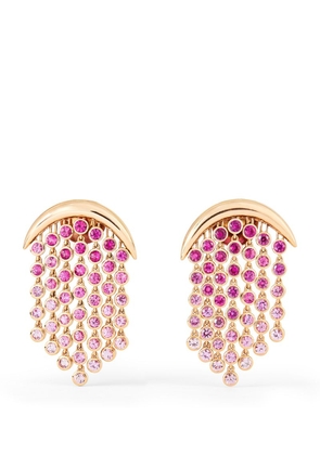 Emily P. Wheeler Rose Gold And Sapphire Fringe Earrings