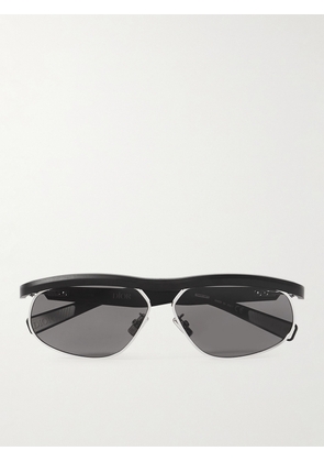 Dior Eyewear - DioRider S1U Oval-Frame Acetate and Silver-Tone Sunglasses - Men - Black