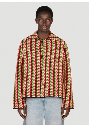 Lanvin Curb Chevron Knit Jacket - Man Knitwear Multicolour S