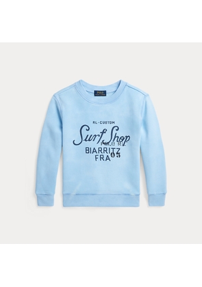 Tie-Dye-Print Fleece Graphic Sweatshirt