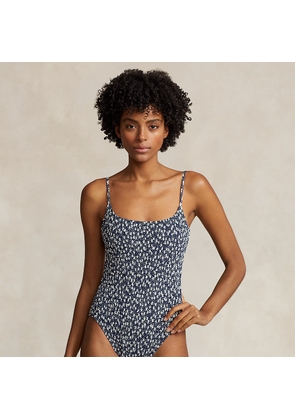 Smocked Floral One-Piece Swimsuit