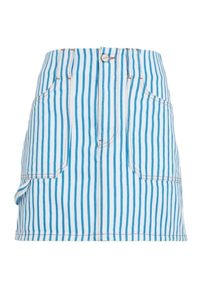 Ganni Striped Denim Skirt