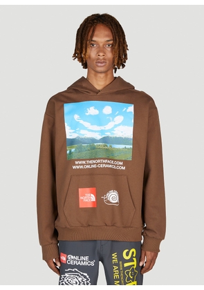 The North Face x Online Ceramics Hooded Sweatshirt - Man Sweatshirts Brown S
