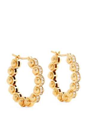 L'Atelier Nawbar Large Yellow Gold And Diamond The Gold Hoop Earrings