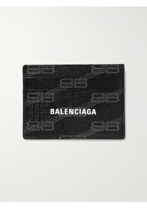 Balenciaga - Logo-Print Coated-Canvas Cardholder - Men - Black