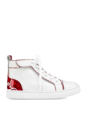 Christian Louboutin Kids Funnytopi Leather High-Top Sneakers