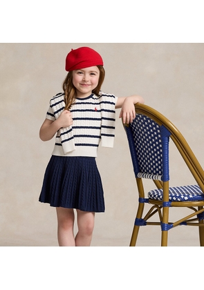 Striped Cotton Jumper & Skirt Set