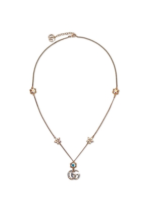 Gucci Embellished Double G Necklace