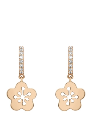 Boodles Rose Gold And Diamonds Mini Blossom Drop Earrings