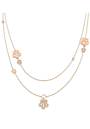 Boodles Rose Gold And Diamond Blossom Classic Long Necklace