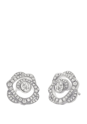 Boodles Platinum And Diamond Maymay Rose Earrings