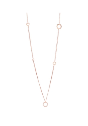 Boodles Rose Gold And Diamond Long Mini Roulette Necklace
