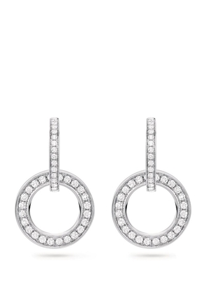 Boodles White Gold And Diamond Roulette Large Drop Earrings