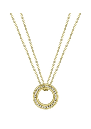 Boodles Small Yellow Gold And Diamond Roulette Pendant Necklace