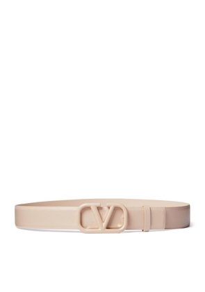 Valentino Garavani Leather Logo Belt