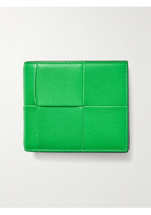 Bottega Veneta - Cassette Intrecciato Full-Grain Leather Bifold Wallet - Men - Green