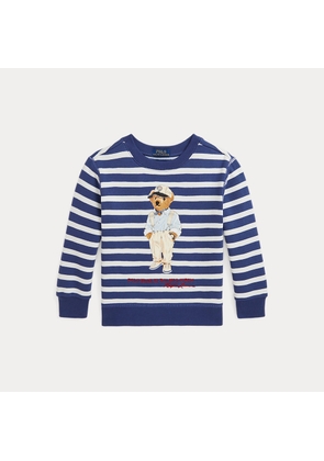 Striped Polo Bear Fleece Sweatshirt