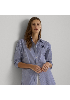 Relaxed Fit Striped Stretch Cotton Shirt